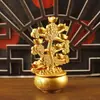 Árvore de Dinheiro Atrai-Fortuna do Ano Novo do Cavalo Ornamento Giratório com Lingotes para Riqueza e Prosperidade Decoração de Mesa