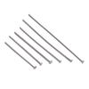 Alfinetes de aço inoxidável com base plana, alfinetes com cabeça grande, agulhas planas, acessórios para bijuterias artesanais (faça você mesmo), materiais para miçangas, agulhas curvas em formato de T.