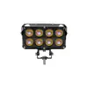 Nuevo Foco para Motocicleta con 8 Ojos, Ventilador, Faro LED de Doble Color, Luz Alta y Baja, Súper Brillante, Doble Fila, Alta Potencia
