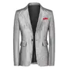 2026 Comercio Exterior Talla Europea Moda Masculina Cuadros Oro Discoteca Moderno Europeo y Americano Discoteca Estudio Fotográfico Fiesta Traje de un Solo Botón