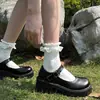 Sapatos Mary Jane femininos de sola grossa, nova coleção primavera/verão 2026, perfeitos com saias, pretos, estilo japonês retrô, bico redondo, salto grosso, sapatos pequenos de couro