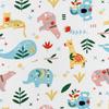 Quilograma Fibra de Bambu Fresca Suor Algodão de Bambu Camiseta Estampada de Desenho Animado Manga Curta Tecido para Bebê Antibacteriano Malha