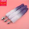 Tapón anal de silicona con degradado morado para hombre, tapón anal de metal, tapón anal de silicona para adultos, suministros sexuales