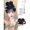 Peluca Hanfu para Mujer, Moño Pequeño de una Pieza Estilo Antiguo, Accesorio para el Cabello Recogido Estilo Tang, Almohadilla para el Cabello