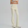 Pantalones de Yoga Acampanados Primavera 2026 para Mujeres Altas, Longitud Extendida, Diseño Dos en Uno con Cubierta de Falda, Pantalones Deportivos de Fitness de Cintura Alta
