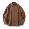 Camisa Casual para Hombre Estilo Old Money Otoño Cuello Camisero Ligera Transpirable Corte Holgado Cómoda Manga Larga 13247