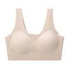 Ropa Interior de Verano sin Costuras Sujetador de Soporte Suave Talla Grande Transpirable Estilo Chaleco Copa Fija Elevación Push-Up Hermoso Sujetador de Espalda