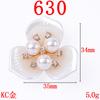Moda Galvanoplastia Flor Perla Flor Corazón Joyería Aleación Accesorios DIY Ramillete Nupcial Abanico Materiales Hechos a Mano