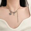 Doce Cool Amor Xadrista Colar Suéter Feminino Cadeia Outono e Inverno Sweater Chain ins Hip-hop Nicho Design Sense Advanced Sense