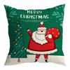 Funda de almohada navideña transfronteriza con dibujos de Papá Noel, fábrica de almohadas para sofá o coche, funda de almohada estampada al por mayor