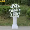 Nuevo guía de camino de flor de carretera de 42 cabezas columna romana de boda guía de camino columna romana de plástico estilo boda cesta de flores para celebración de inauguración