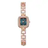 2025 Nuevo Estilo Caliente Transfronterizo Exquisito y Compacto Reloj Pulsera Cuadrado de Diamantes para Mujer Moda y Versátil Reloj de Cuarzo para Mujer