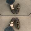 Pantuflas Peludas de Tacón Grueso para Mujer, Estilo Francés Suave para la Noche, Zapatillas Cerradas a Media Pierna, Nuevas Pantuflas de Algodón con Estampado de Leopardo para Otoño e Invierno 2026