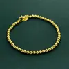Joyería de Comercio Exterior Pulsera Chapada en Oro de 24K Pulsera de Cuenta de Buda Dorada 4mm Temu Xiyin Tk Venta Caliente