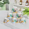 Estilo Lujo Ligero Estampado Animal Hueso de China Taza de Té Juego de Regalo de 6 Piezas para Hogar y Oficina, Tazas de Té para Regalar, Venta Directa desde la Fábrica de Origen