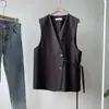 Chaleco Exterior de Estilo Británico Holgado Talla Grande Chaleco Chaqueta Chaleco de Traje Ropa Exterior para Mujer Nuevo Estilo Primavera y Otoño 2025