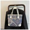 Bolso de mano retro para mujer, primavera 2023, nuevo bolso de mano sencillo, informal, con rombos, bolso de hombro para mujer