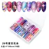 Manicura Hombre Cubito de Hielo Celofán Papel de Colores Decoración Papel de Transferencia Láser Colorido Joyería para Uñas Patrón Set de Papel Láser