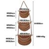 Cesta Colgante de Frutas de Tres Capas Transfronteriza Removible para Colgar en la Pared Bolsa de Red para Frutas Estilo Nórdico Simple Bolsa Tejida Cesta para Frutas y Verduras