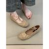 Zapatos Planos Elásticos de una Sola Tira Estilo Chanel para Mujer, Mocasines Planos para Primavera y Otoño, Zapatos de Abuela, Zapatos de Corte Bajo Cómodos