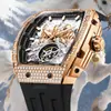 Reloj Mecánico Totalmente Automático Bugatti/Bonest Gatti Alemán Forma de Barril Edición Limitada Año del Caballo Venta Directa de Fábrica