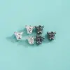 Plata de Ley S925 Cuentas Espaciadoras Creativas de Bádminton Accesorios Hechos a Mano DIY Pulsera de Cuerda Trenzada Collar Borla Sombrero Cuentas para Sombrero de Flor