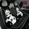 El reposacabezas y soporte lumbar para coche Blue Rain, con un lindo diseño de panda, proporciona un soporte cómodo para el cuello y la espalda, y es adecuado para todas las estaciones.