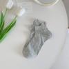 Novedad Primavera Verano 2025 Calcetines Tobilleros de Malla Transparente Color Sólido con Moño en el Talón Estilo Coreano Algodón para Mujer Venta al por Mayor