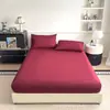 Protector de colchón impermeable de lujo de color sólido seleccionado, funda de cama a prueba de polvo y suciedad, admite venta al por mayor mixta