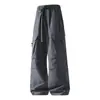 Pantalones de Trabajo de Verano Talla Grande para Hombre Pierna Recta Ancha Multibolsillos Modernos Deportivos Casuales Largos Pantalones Paracaidistas