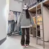 Moletom com Capuz de Gola Alta Estilo Retro Americano para Mulheres, Outono e Inverno 2026 Novo Design Solto Jaqueta Cardigan com Zíper