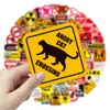 100 peças vendas quentes transfronteiriças placas de aviso adesivos à prova d'água grafite decoração de educação infantil capa de celular bagagem mesa