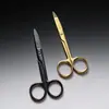 Tijeras de Belleza de Cabeza Redonda, Tijeras para Recortar Cejas, Tijeras para Vello Nasal, Tijeras para Párpados, Tijeras de Maquillaje
