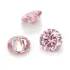 Cara de anillo de piedra suelta de moissanita con corte de flor de ciruelo redonda, rosa intenso, azul marino, rosa flor de cerezo, piedra principal de moissanita multifacética estrella mágica