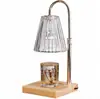 Lámpara para derretir cera con tubo curvo de altura ajustable y base de madera maciza, lámpara de mesa decorativa sin llama para fragancia, directo de fábrica, lámpara de vela de aromaterapia