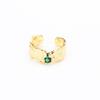 Anillo de dedo índice de diamantes chapado en oro ancho personalizado europeo y americano Anillo de calle hipster que combina con todo Anillo abierto Pulsera de mujer