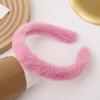 Diadema de felpa simple y linda para mujer otoño e invierno lavado de cara maquillaje Red de celebridades diadema para presionar el cabello diadema alta para la parte superior del cráneo moño para el cabello horquilla tocado