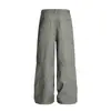 Pantalones Deportivos Casuales de Estilo Americano con Pliegues tipo Paracaídas para Hombre, Estilo High Street, Pantalones Largos Sueltos de Color Sólido con Efecto de Caída, Pierna Ancha