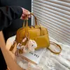 Bolsa de Mão Boston Feminina 2026 Nova Outono Popular Moda Simples Bolsa de Ombro Transversal Bolsa Almofada