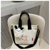 Bolsa de Lona Portátil de Color Contrastante Coreana para Mujer 2025 Nueva de Moda Casual Más Fácil de Combinar Bolso Cruzado Popular Popular Bolso para Viajes Diarios