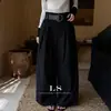 Ls Nueva MarcaEtiqueta Negra Minimalista Gran Marca Principios de Primavera Nueva Moda Minimalista Pantalones Casuales Versátiles de Pierna Ancha 30309