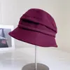Chapéu de Balde de Lã com Costura Contrastante Novo Estilo de Outono para Mulheres Versátil Afina o Rosto Fashionável Chapéu de Sol Proteção Contra Frio Aquecimento Chapéu de Tecido Tendência