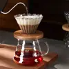 Café en la Nube Olla para Preparación Manual de Café Vidrio de Borosilicato Alto Olla de Café Vidrio Resistente a Altas Temperaturas con Escala Taza de Filtro V60