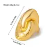 Joyería personalizada europea y americana transfronteriza comercio exterior al por mayor oro de 18K estilo frío geométrico Joker en forma de U anillo para dedo vivo