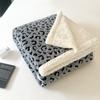 Manta Jacquard com Estampa de Leopardo Catiônica de Camada Dupla Transfronteiriça Manta de Tafetá Espessa de Inverno Manta Lenço de Cochilo
