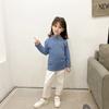 Roupas de Primavera Infantis com Gola Meia-Alta de Veludo Estilo Coreano Versátil Confortável Camiseta de Manga Longa para Meninos