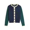 Ropa de Mujer Transfronteriza 2025 Nueva Moda Otoño Casual Versátil Simple Color de Contraste Cárdigan de Punto Chaqueta 5536195