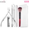 Herramienta para manicura, tira pulidora, lima de uñas, tira pulidora de acero inoxidable, tijeras para piel muerta, tenedor para piel muerta, herramienta para eliminar la manicura.