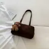 Bolsa de bowling esmerilada minimalista de nicho al por mayor transfronteriza 2026 nuevo bolso de gamuza bolso Boston bolso de mano bolso cruzado grande