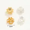 Chapado en Cobre Oro Verdadero 18K Estilo Chino Oro Antiguo Gota de Aceite Perla Colgante Geométrico Colgante de Plata Material para Accesorios DIY